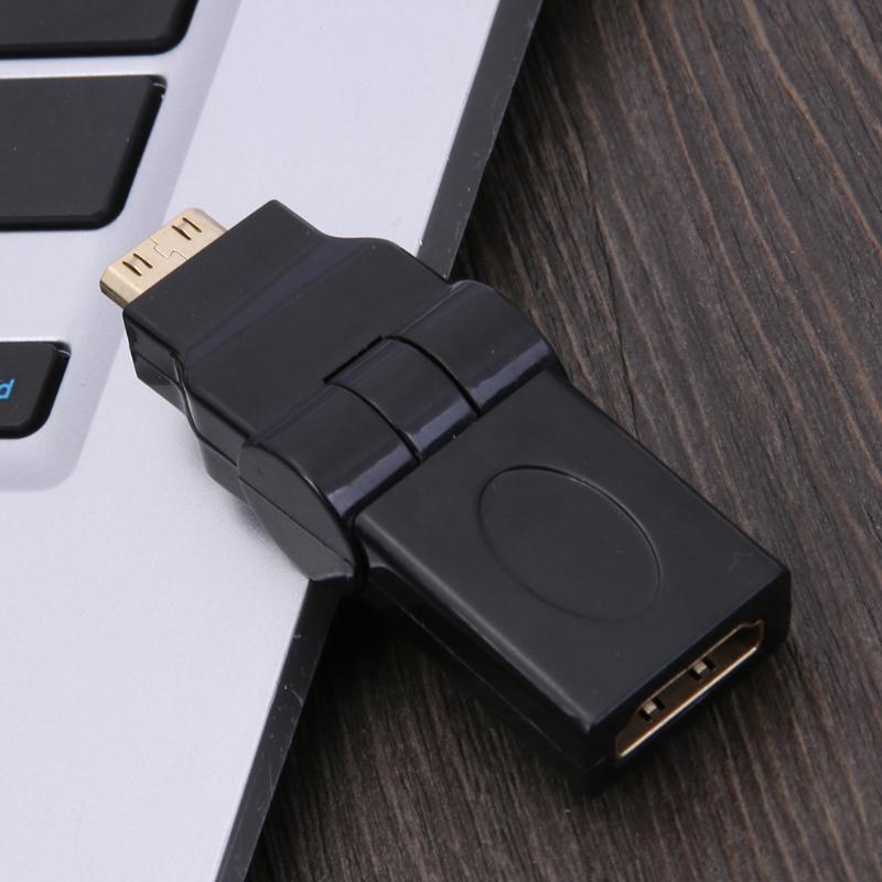180 Degree Mini HDMI Male to HDMI Female Adapter Cable Connector HDMI 1.4 Supports for 3D Network - ebowsos
