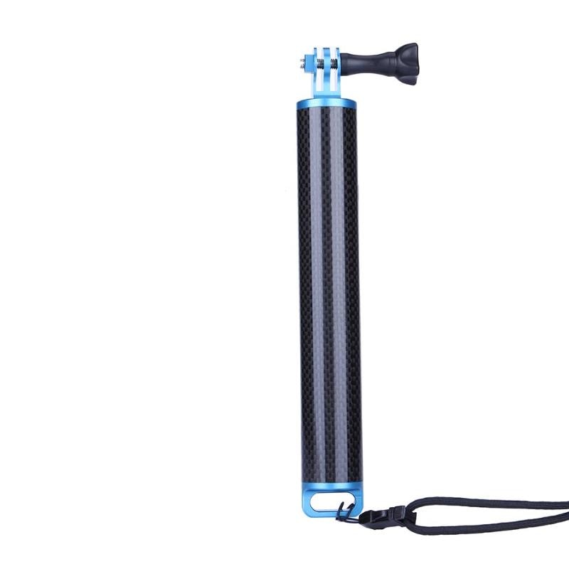 180 Degree Rotation Mini Carbon Fiber Selfie Stick Monopod  Aluminum Handheld Extendable for GoPro Camera - ebowsos