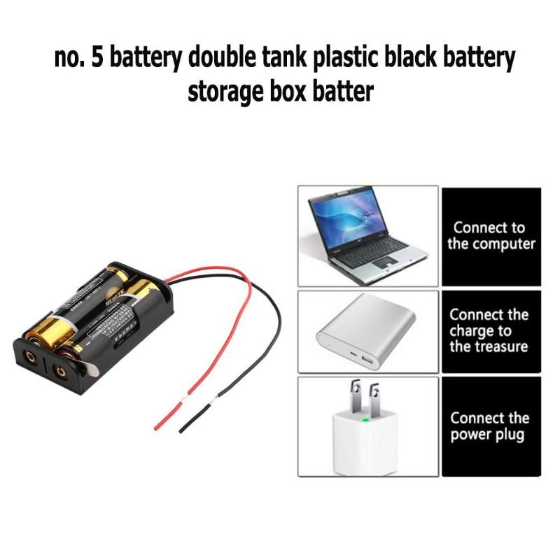 1Pcs 2 3 Slots Plastic AA 18650 Battery Holder DIY Power Bank 2X 3X 14500 18650 Batteries Storage Box Case W/ Wire Pin - ebowsos