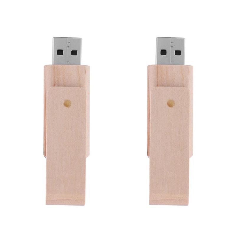 1Pcs Creative Rotate USB3.0 Flash Drive 32/64GB Pen Drive U Disk Wooden Memory Stick - ebowsos