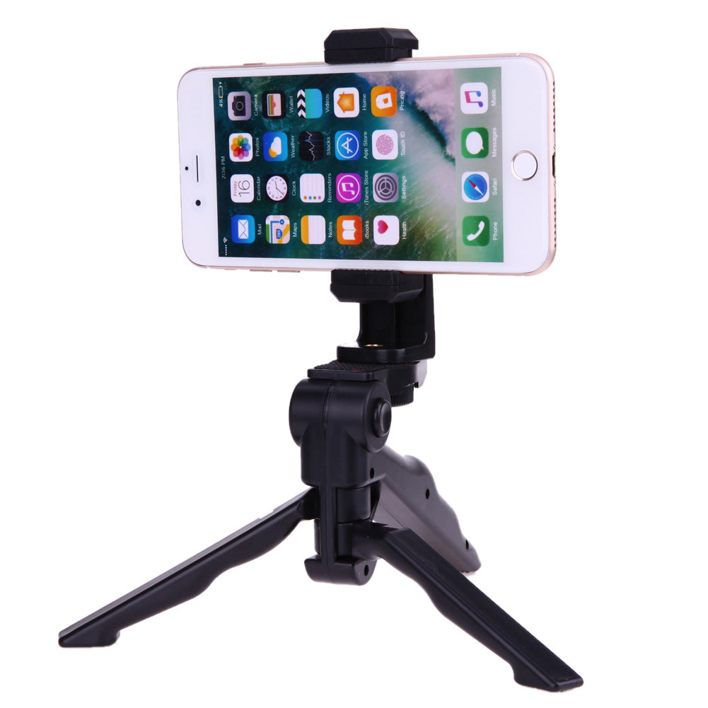 2 in 1 Mini Tripod Drie Poot Statief Three Flexible Legs 360-degree rotation Clipper Vertical Bracket for Camera - ebowsos