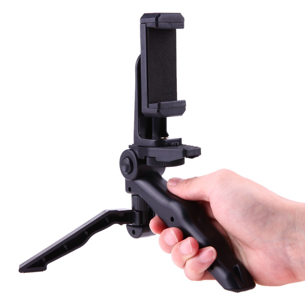 2 in 1 Mini Tripod Drie Poot Statief Three Flexible Legs 360-degree rotation Clipper Vertical Bracket for Camera - ebowsos