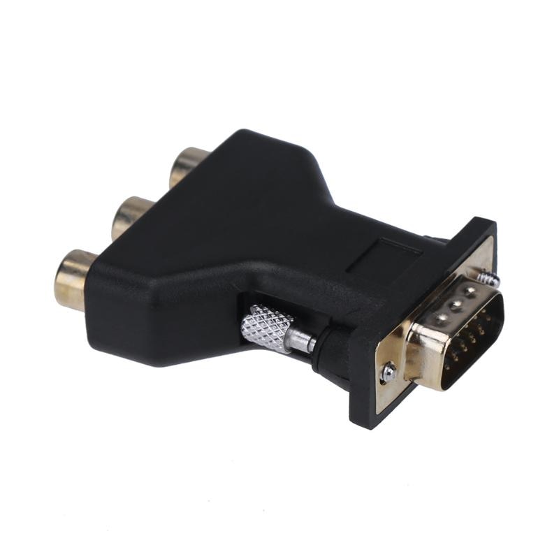 Adapter Converter VGA Male to 3 RCA Female Converter Adapter Splitter Wire Connector for PC - ebowsos