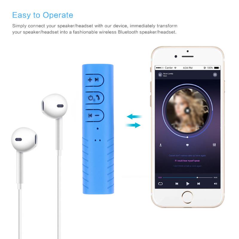 Audio Receiver 2 in 1 Car Home 3.5mm Wireless Bluetooth AUX Audio Stereo Music Receiver for IOS Android Smartphone - ebowsos