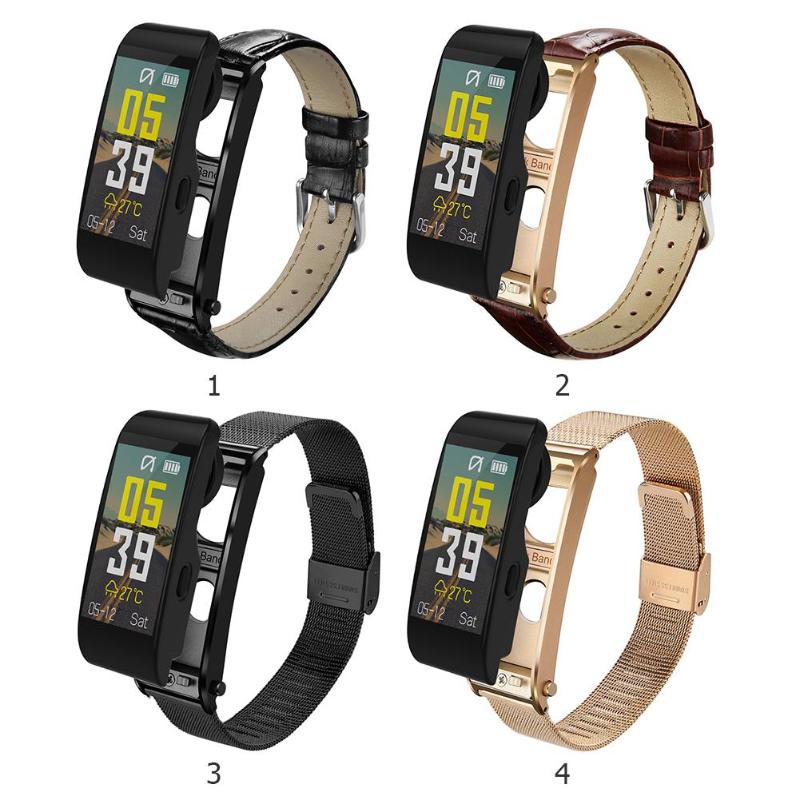 Bluetooth Smart Bracelet Watch Handsfree Call Music Player Sport Wristband Headset Fitness Tracker Heart Rate Monitor - ebowsos