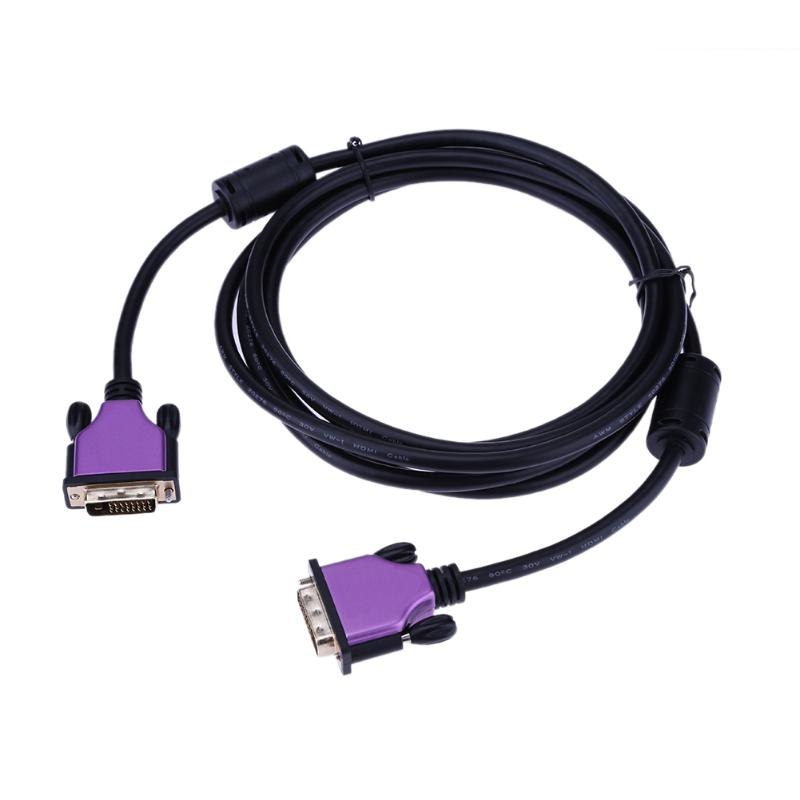 DVI cable 1M DVI(24+1)Male To Male Cable Double Magnetic for Computer Monitor for HD TV - ebowsos