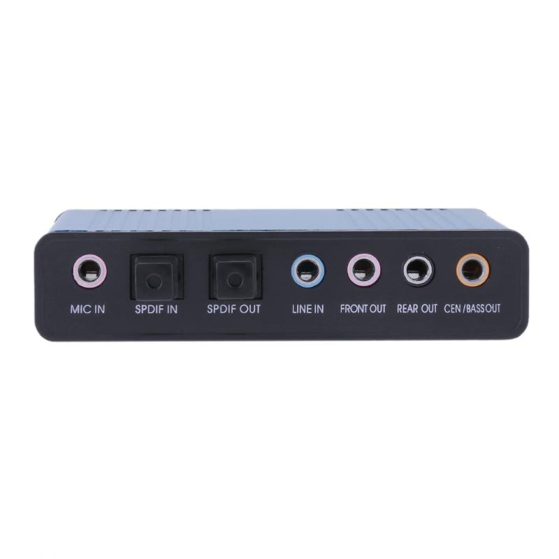External USB Sound Card Channel 5.1 7.1 Optical Audio Card Adapter Converter CM6206 Chipset for PC Laptop Desktop - ebowsos