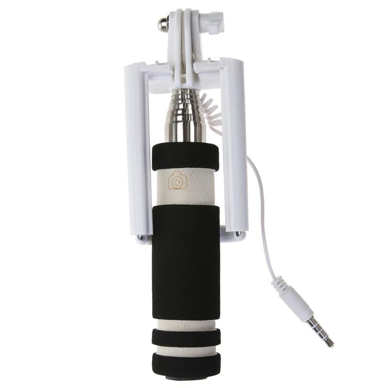 For Smartphone Universal Super Mini Monopod Shutter Selfie  Stick with Wire Control for IOS Android Smartphone - ebowsos