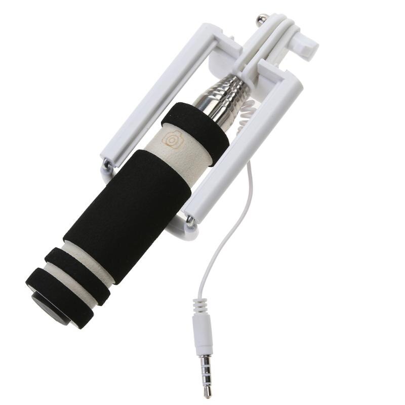 For Smartphone Universal Super Mini Monopod Shutter Selfie  Stick with Wire Control for IOS Android Smartphone - ebowsos
