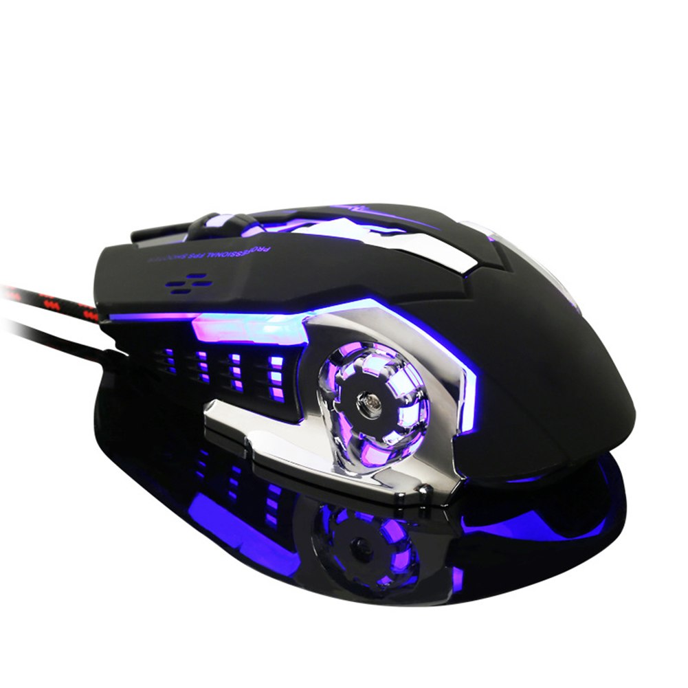 High Quality 2400 Dpi 6 Buttons Gaming Mechanical Mouse Wrangler Wired Mice For Pc Laptop - ebowsos