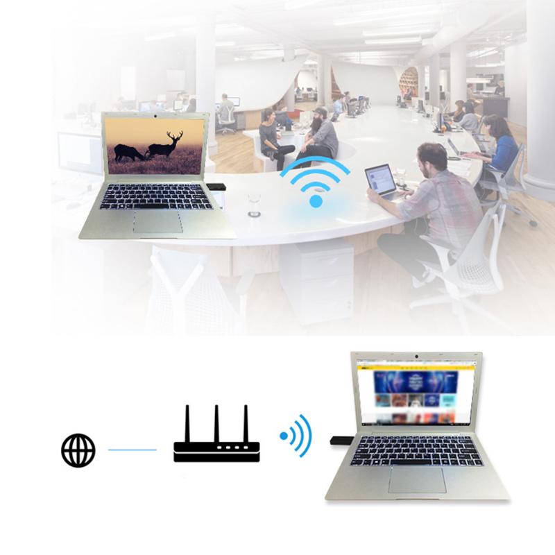 High Quality Network Card 1200Mbps Dual Band Bluetooth Wireless Adapter USB WiFi Dongle Network Card - ebowsos