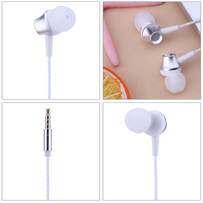 High Quality Sound Earphone 3.5mm Wired Metal Mega Bass In-ear Earphone with Mic for iOS Android - ebowsos