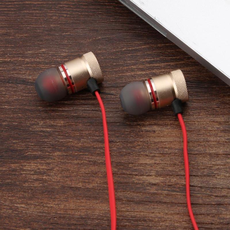 Metal Magnetic Adsorption Sports Wireless Bluetooth Earphone Bass Stereo In-Ear Headset With Microphone For iPhone X 8 - ebowsos