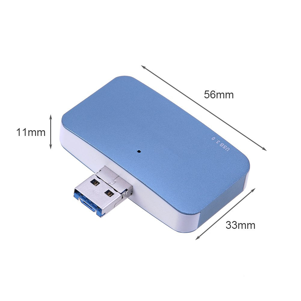 New Universal 2 in 1 USB 3.0 HUB with SD/TF OTG Card Reader Suport 5Gbps Transmission rate for PC Phone Laptop - ebowsos