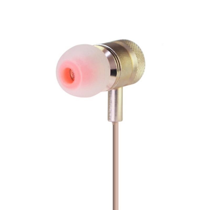Newest In-ear Earphone Universal 3.5mm Metal Stereo In-ear Earphone with Mic for Phone Tablet - ebowsos