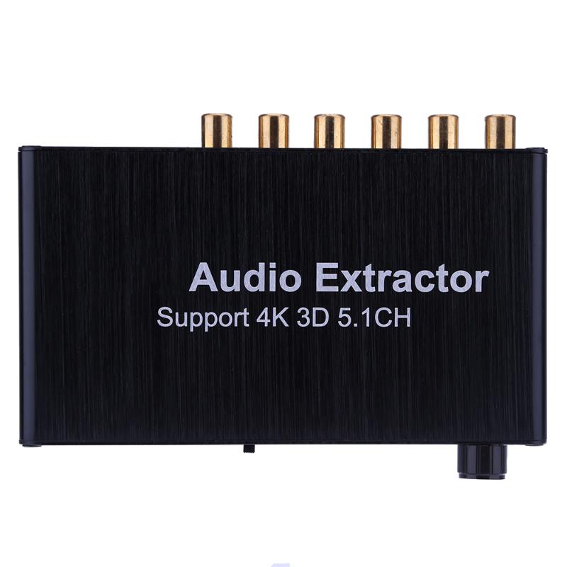 Power Adapter EU HDMI Audio Extractor Support 5.1CH 4K 3D HDMI to HDMI AC-3/DTS Decoder High Quality - ebowsos