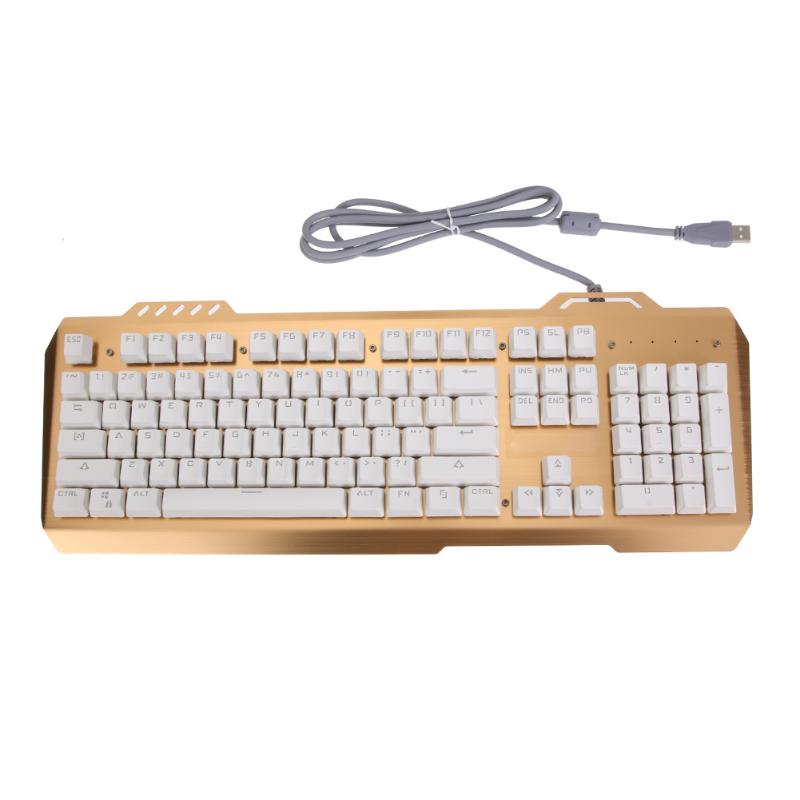 Professional Wired Mechanical Keyboard 104 Keys RGB Keyboard Gaming Backlit Anti-Ghosting for Teclado Gamer - ebowsos