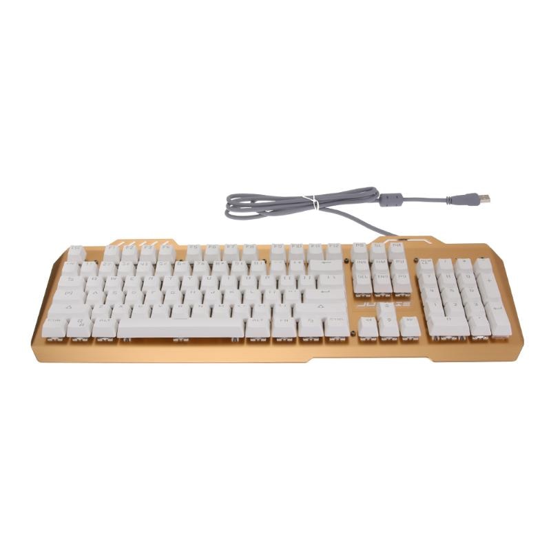 Professional Wired Mechanical Keyboard 104 Keys RGB Keyboard Gaming Backlit Anti-Ghosting for Teclado Gamer - ebowsos