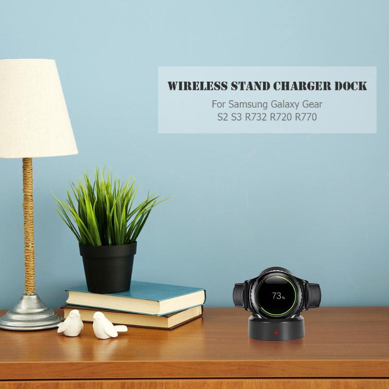 QI Wireless Stand Charger Dock Station For Samsung Galaxy Gear S2 S3 R732 R720 R770 Smart Watch Charging Holder Stand - ebowsos