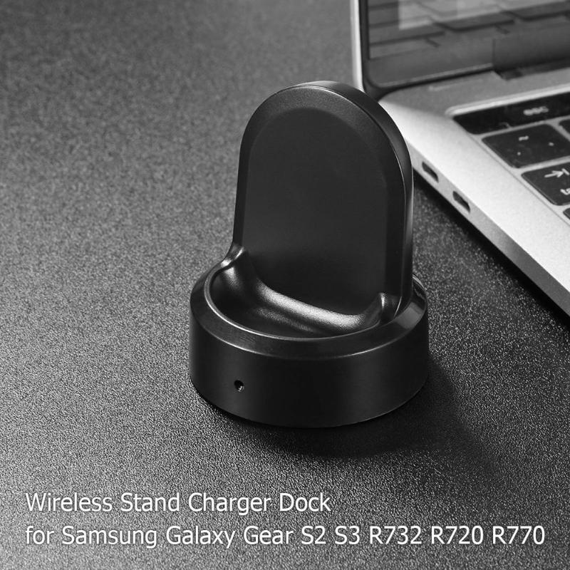 QI Wireless Stand Charger Dock Station For Samsung Galaxy Gear S2 S3 R732 R720 R770 Smart Watch Charging Holder Stand - ebowsos