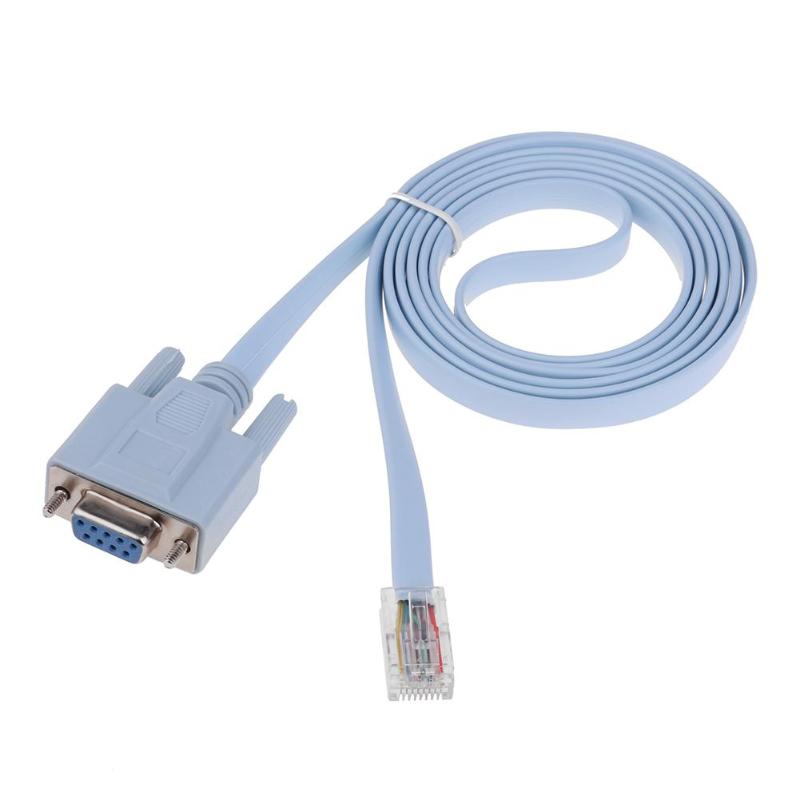 RJ45 Male to DB9 RS232 Female 1.5m 4.9ft Network Console Cable Adapter Converter for Cisco Switch Router - ebowsos