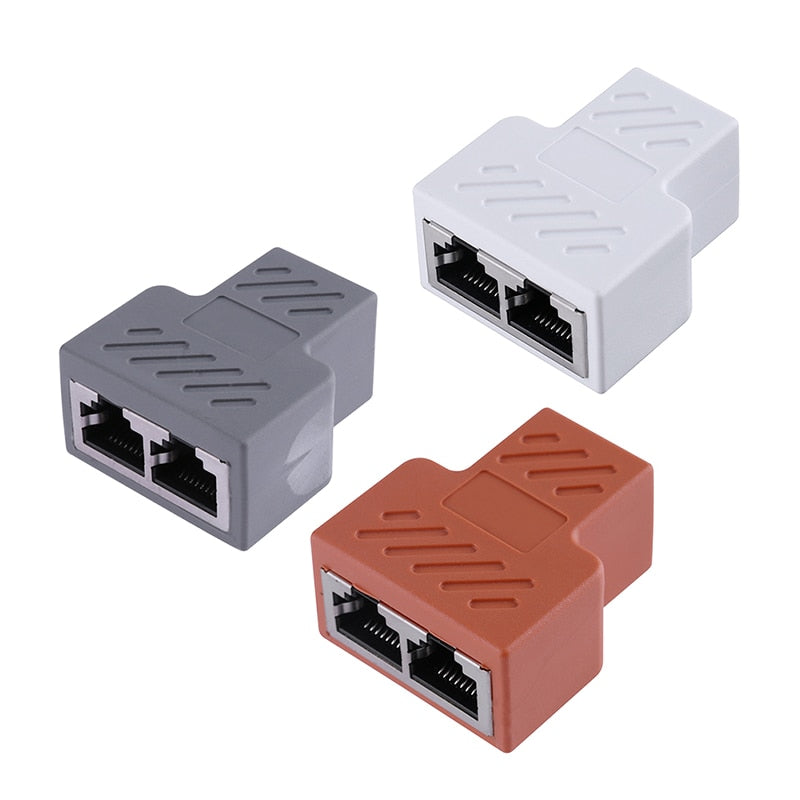 RJ45 Splitter Adapter 1 to 2 Dual Female Port LAN Ethernet Socket PCB Board Welding Converter Adapter - ebowsos