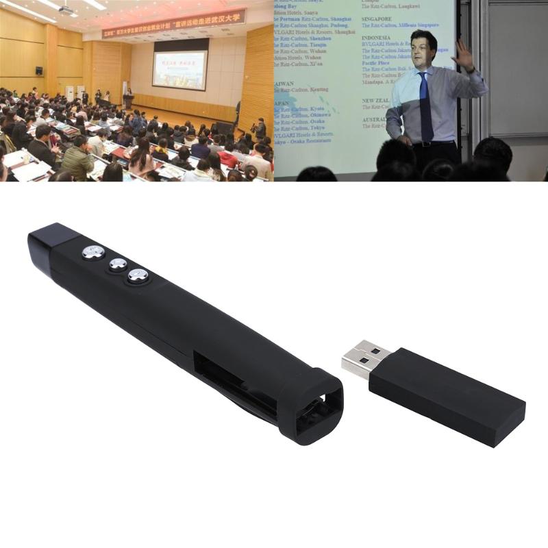 Remote Control Pen 2.4GHz Wireless PPT Presentation Pen Remote Controller Support USB Disk - ebowsos