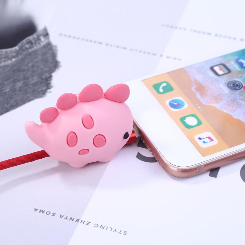 Silicone Data Cable Bite Protector Animal Doll Model Winder Phone Holder Accessory High Quality Data Cable Protector - ebowsos