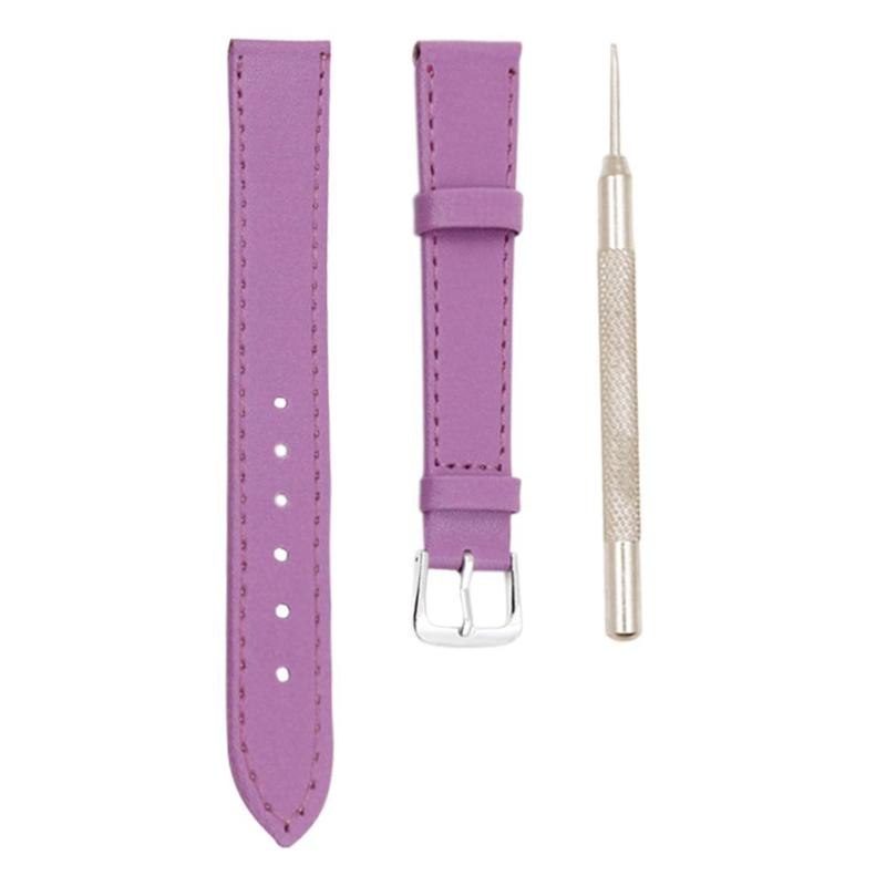Smart Watch Belt Purple 0344 Watch Band Leather Straps Stainless Steel Watch accessories Pattern Bracelet Watchbands - ebowsos