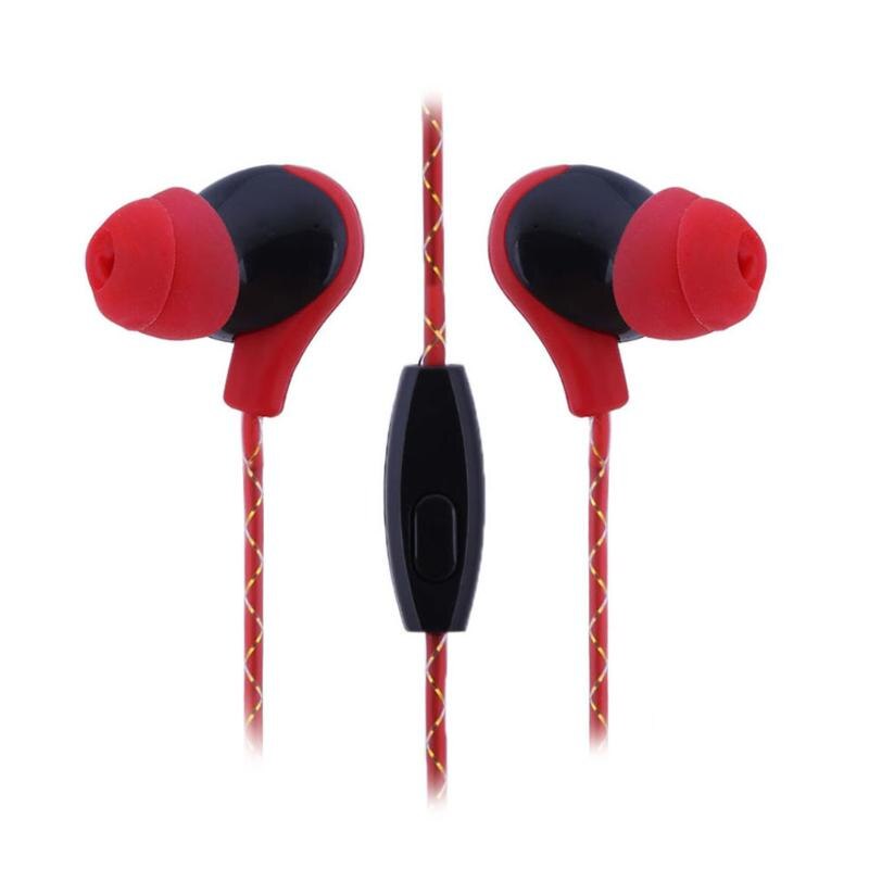 Sports Earphone Wired In-Ear Noise Cancelling Driver Coil Type Stereo Sports Earphone for Android IOS WP Smartphone - ebowsos
