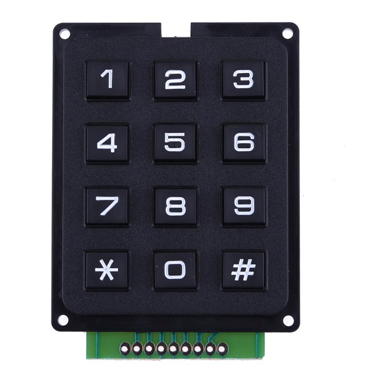 Telephone Panel Keyboard Black 4x3 Array 12 key Momentary Pushbutton Switch 2017 New - ebowsos