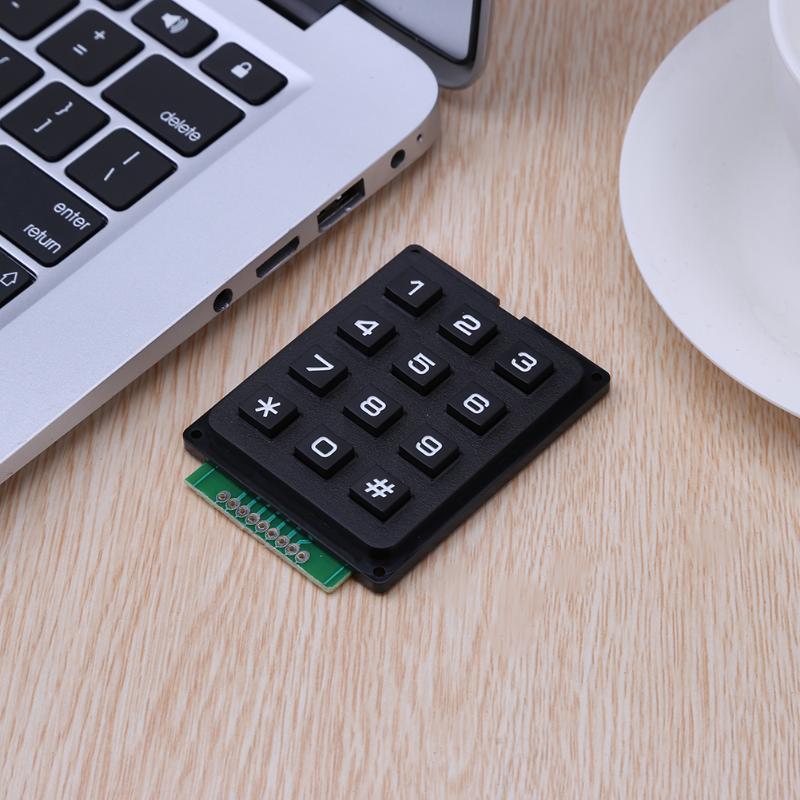 Telephone Panel Keyboard Black 4x3 Array 12 key Momentary Pushbutton ...