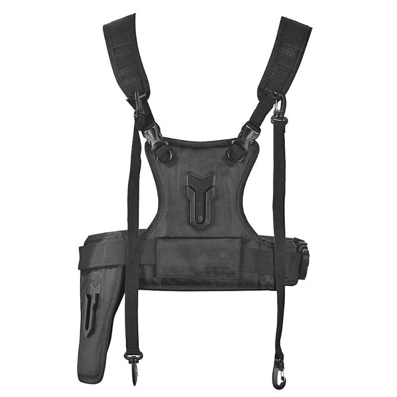 Two Camera Carrying Chest Harness Strap System Vest Quick Strap with Side Holster for Digital DSLR Camera - ebowsos