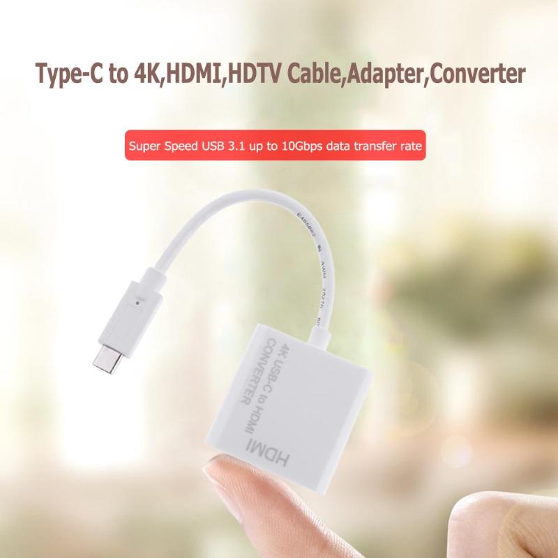 USB 3.1 Type C USB-C Mini DisplayPort DP to HDMI Male to Female Cable Converter Adapter For Apple Mac Macbook 4K HDTV - ebowsos