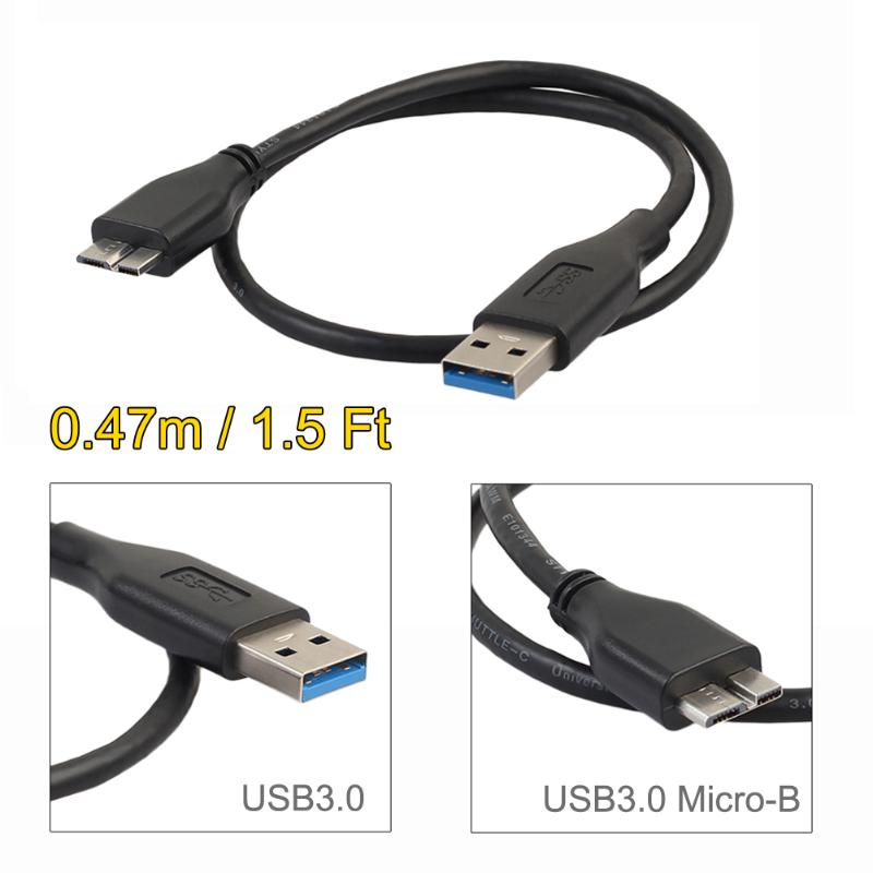 USB Cable 3.0 Technology Provides 4.8 Gbps HDD Data Cable A Male to Micro-B Extension Cord USB Extension Cord - ebowsos
