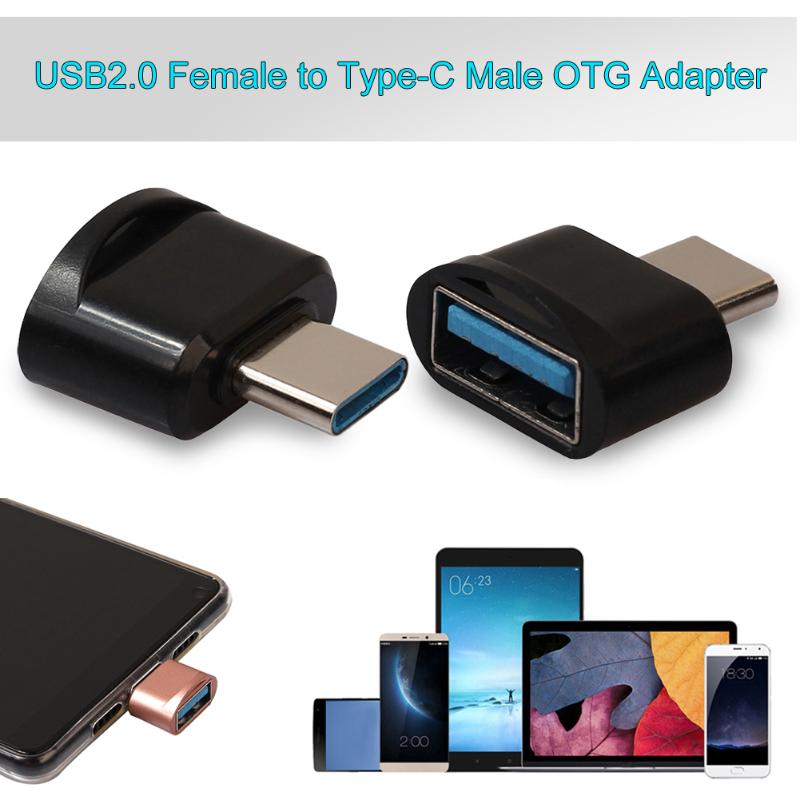USB2.0 Type-A Female to USB3.1 Type-C OTG Adapter Connector Male OTG Adapter Connector for Samsung Note 8/S8 - ebowsos