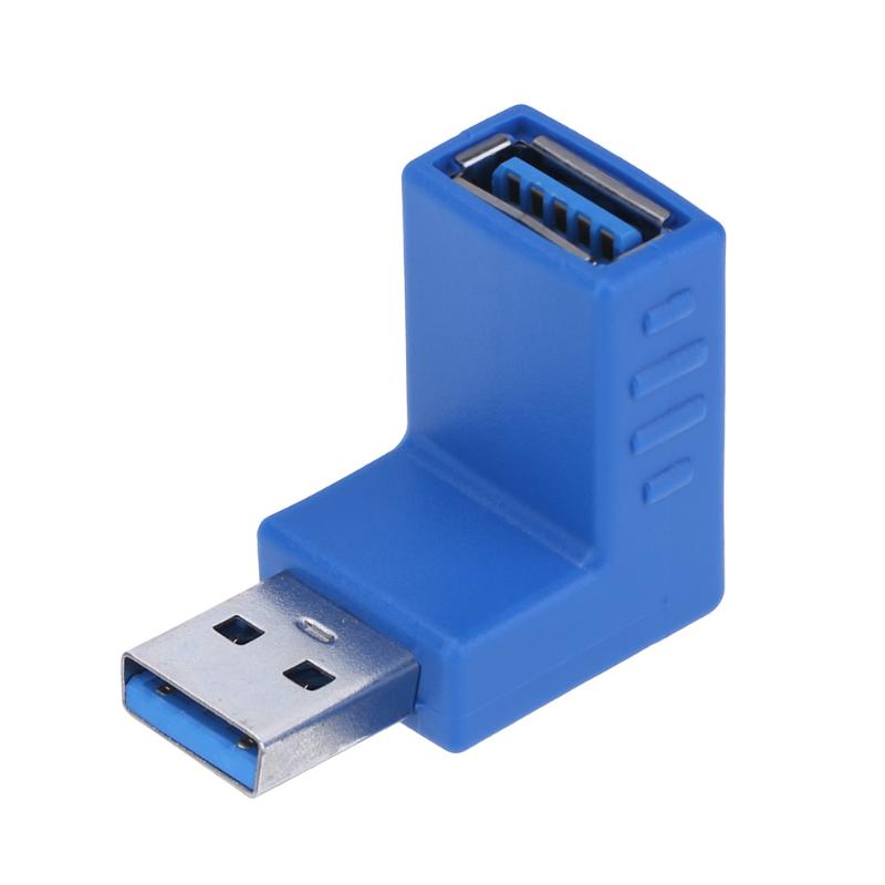 USB3.0 Male to USB3.0 Female Adapter Wire Extender Elbow Connector Supports Both-way Data Transfer  384Mbps - ebowsos
