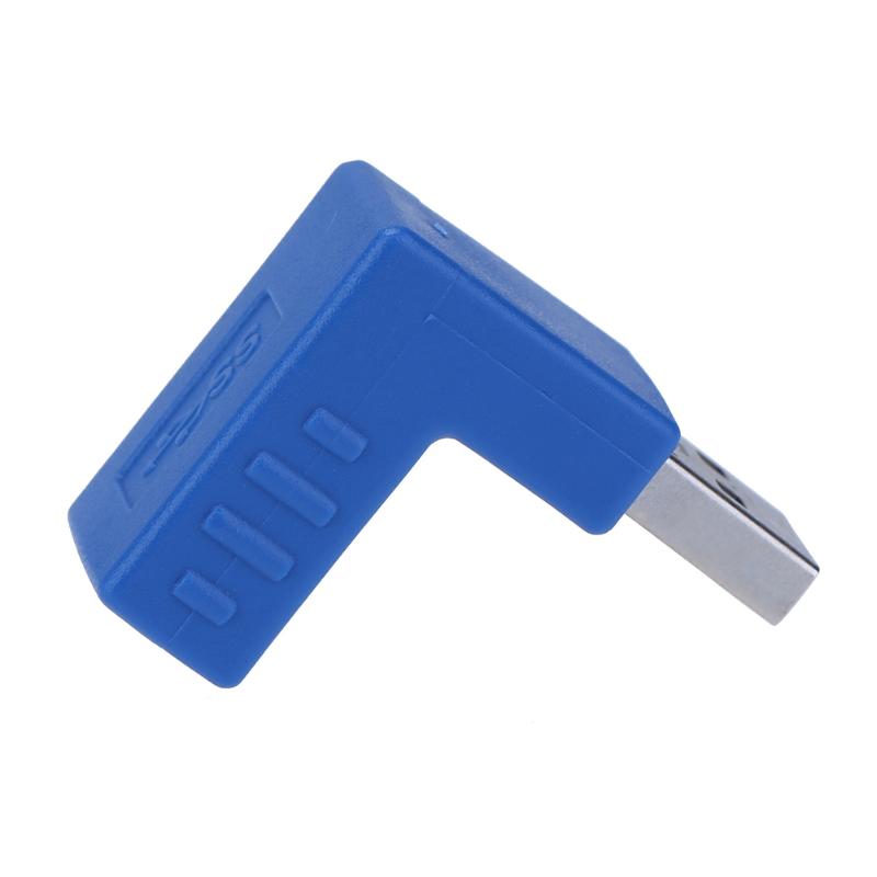 USB3.0 Male to USB3.0 Female Adapter Wire Extender Elbow Connector Supports Both-way Data Transfer  384Mbps - ebowsos