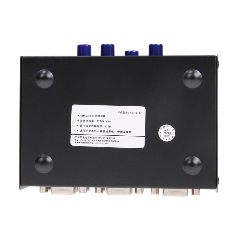 VGA Splitter 130MHz 1 to 4 Port Monitor Switch VGA Video Splitter Box Adapter USB Powered - ebowsos