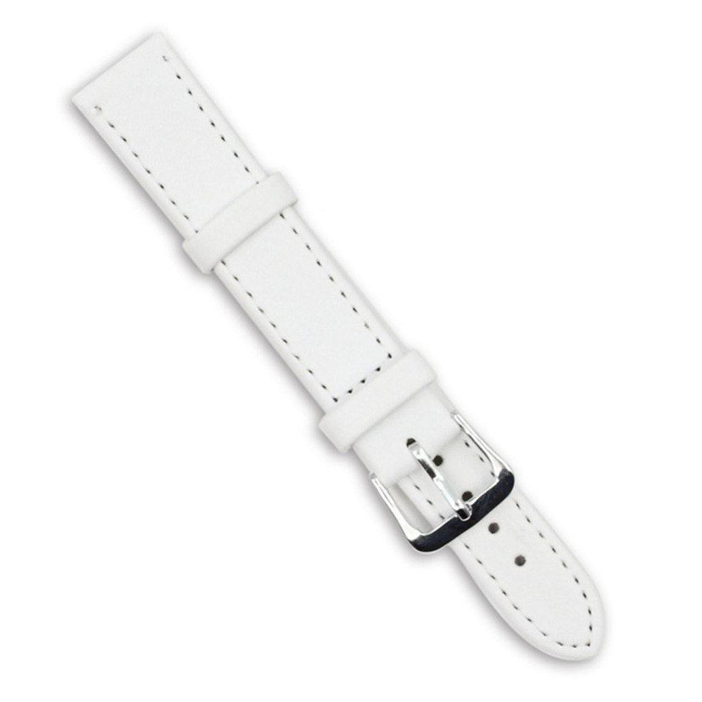 White Fashion Watch Band Leather Wrist Universal Pin Buckle Straps Watch Accessories Bracelet Watchbands Bracelet - ebowsos