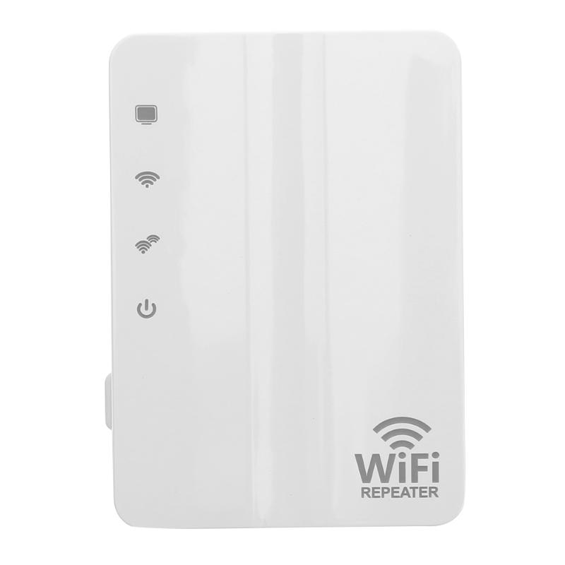 Wi-Fi Repeater 2.4GHz 300Mbps Wall Plug Wi-Fi Amplifier Repeater Extender with Built-in Antenna for PC Desktop - ebowsos