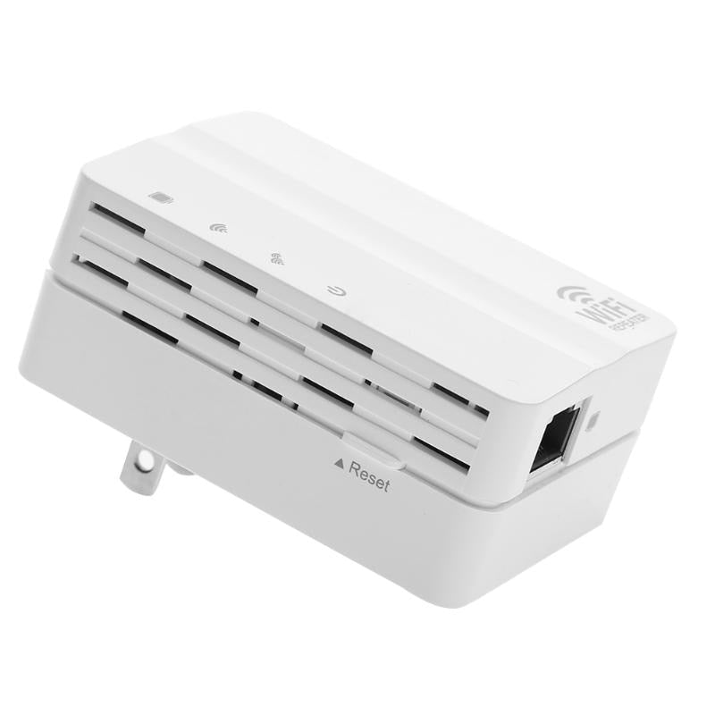 Wi-Fi Repeater 2.4GHz 300Mbps Wall Plug Wi-Fi Amplifier Repeater Extender with Built-in Antenna for PC Desktop - ebowsos