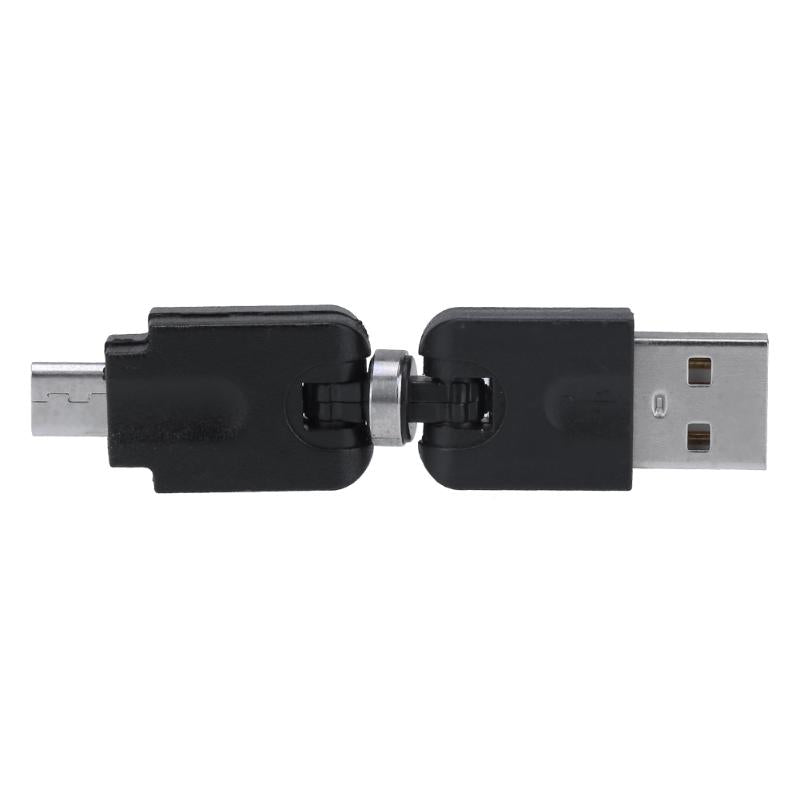 Adapter Converter 360 Degree Rotary Knob USB2.0 Male to Mini USB Male Converter Adapter for PC Data Transfer And Charging - ebowsos