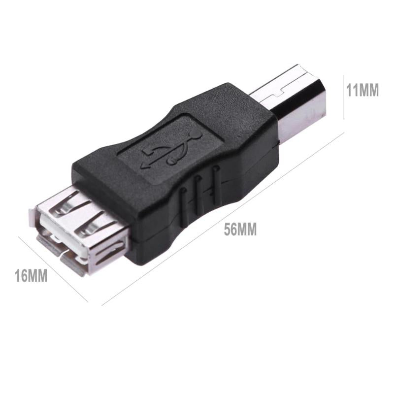 Adapter Converter USB 2.0 A Female to B Male USB Adapter Connector AF to BM Converter for Computer Printer Plug And Play - ebowsos