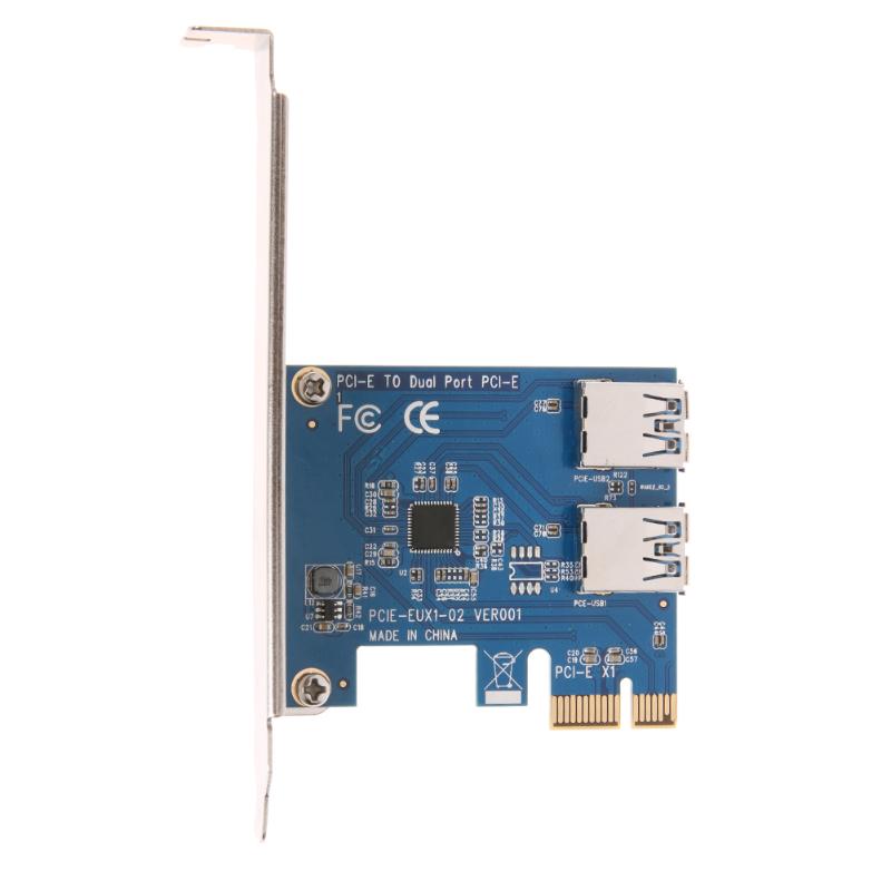 Add On Cards For BTC Mining Riser Adapter Card PCI-E to Dual USB 3.0 Port Extender Converter Adapter Card for BTC Mining - ebowsos
