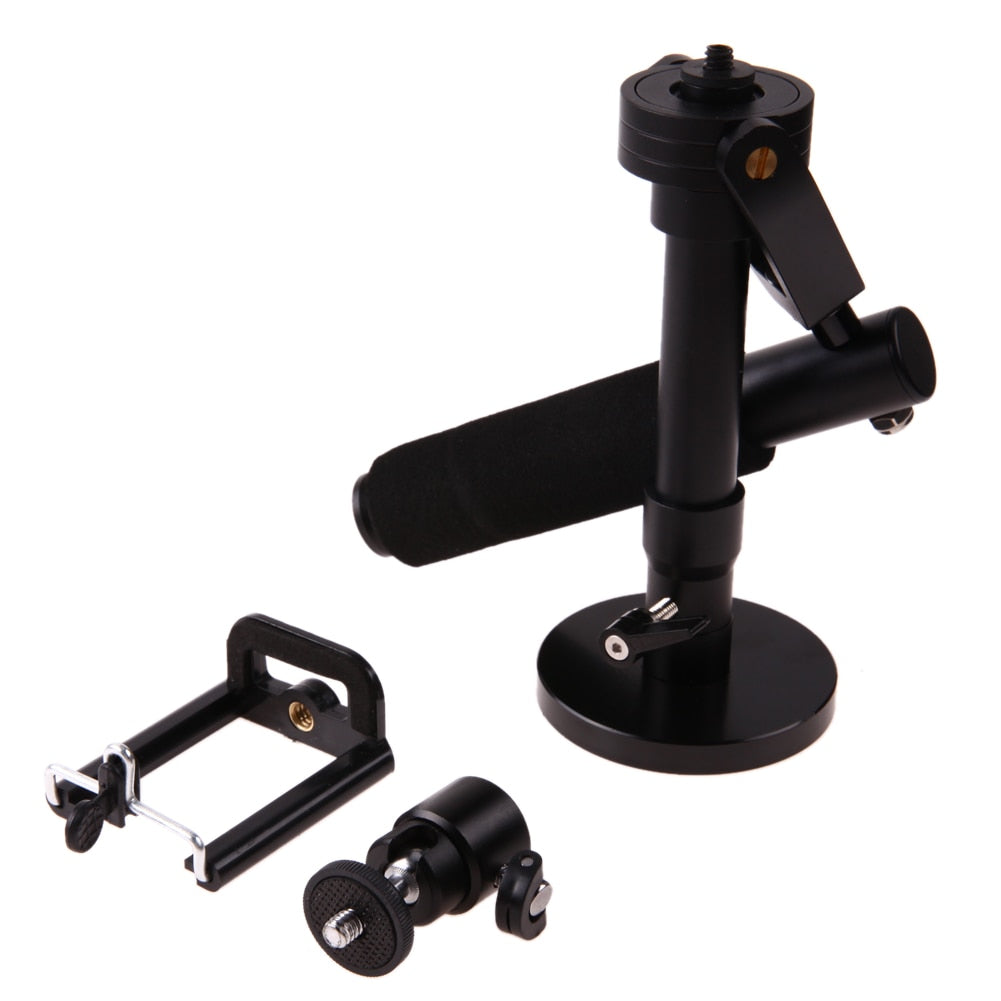 Adjustable Handheld Phone Stabilizer Steadycam Camera Video Shooting Stabilizer Phone Clip Rotated Connector for SJCAM Gopro 5 4 - ebowsos