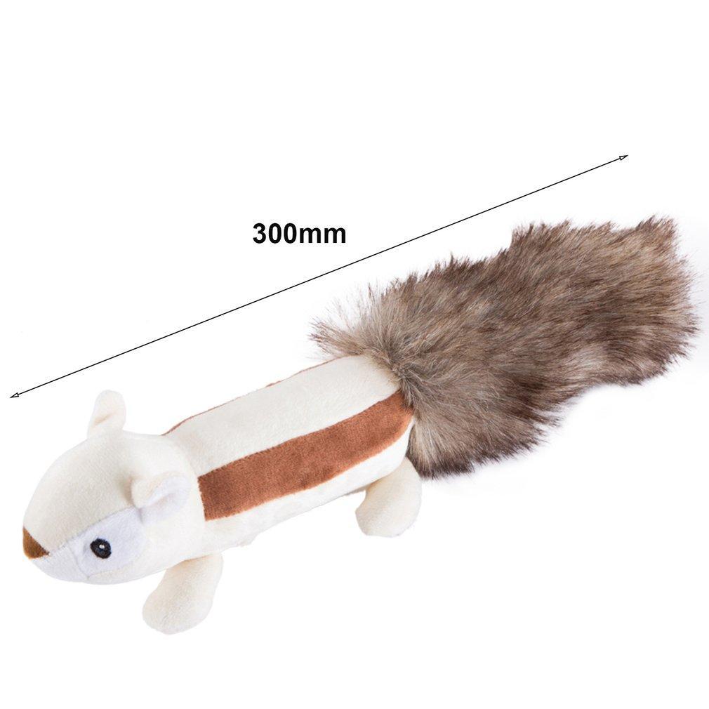 Adorable Sounding Squirrel Skunk Long Tail Plush Stuffed Pets Toys Funny Toy Simulation animal plush toy-ebowsos