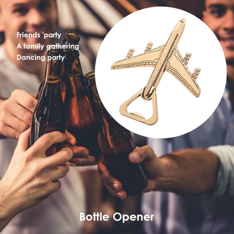 Airplane Beer Bottle Opener New Excellent Durable Stainless Steel Wedding Gift Party Decor Kitchen Tool Birthday Favor - ebowsos