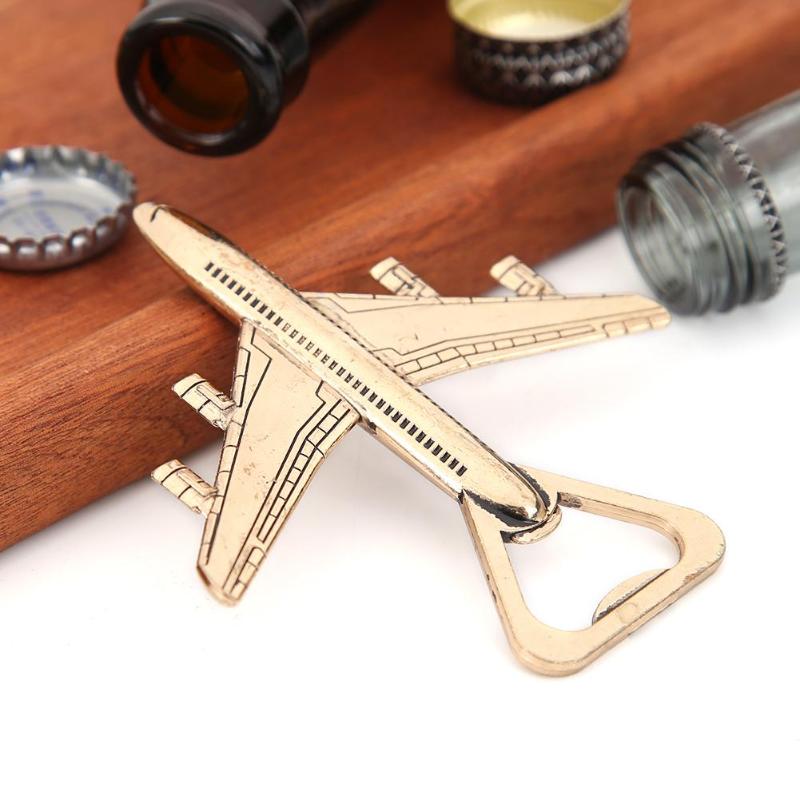 Airplane Beer Bottle Opener New Excellent Durable Stainless Steel Wedding Gift Party Decor Kitchen Tool Birthday Favor - ebowsos