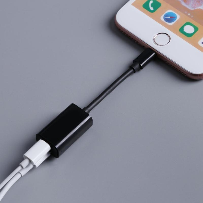 2 in 1 Audio Charging Adapter Cable for iPhone 7 8 Plus X Splitter Double Jack Music Call Converter For iPhone 8 7 X New - ebowsos